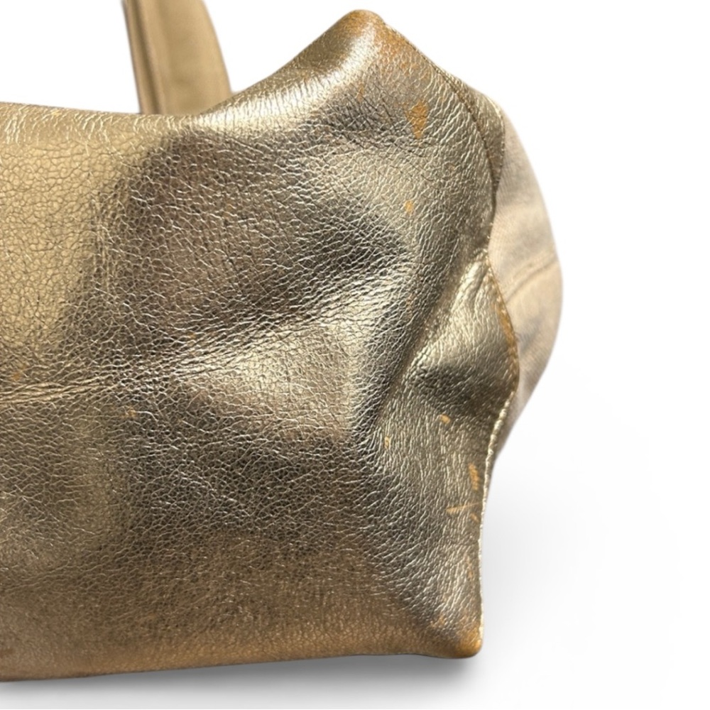 Tory Burch Beige Canvas Tote with Silver Trim - Picture 7 of 13